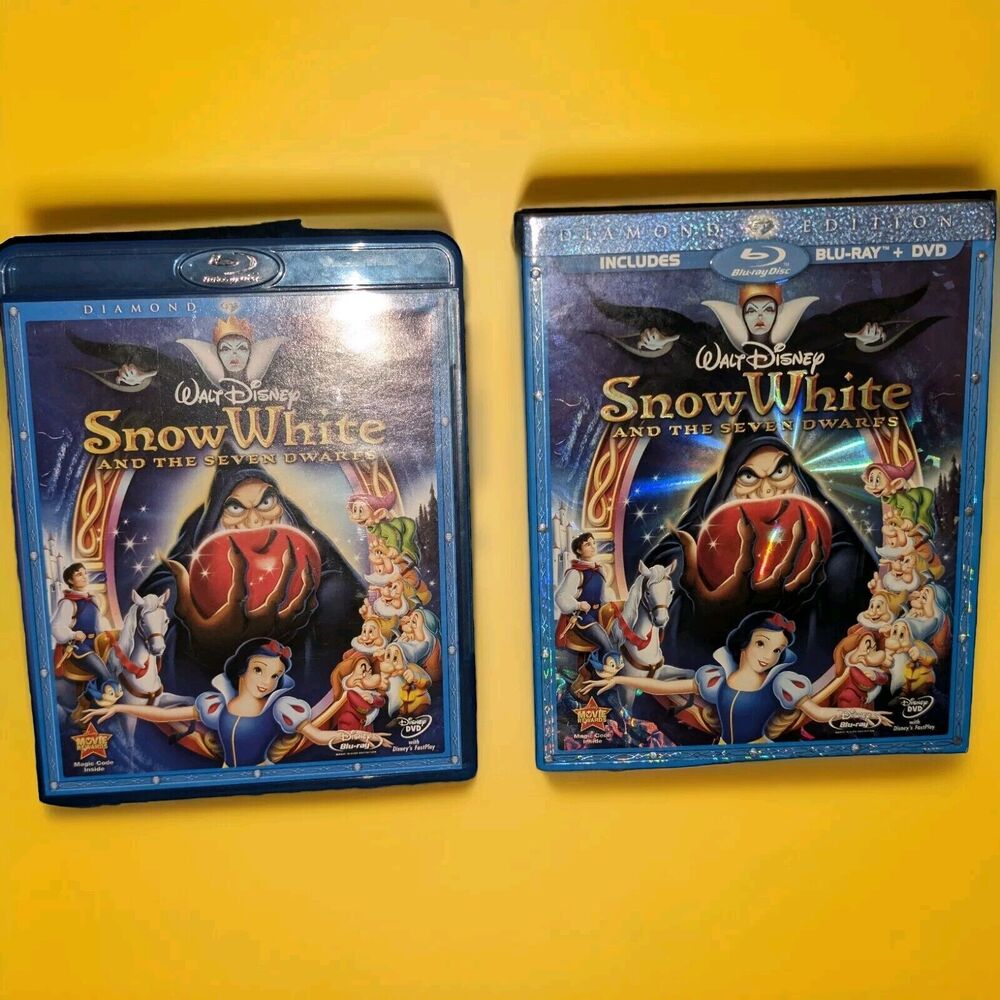 Disney's Snow White & The Seven Dwarfs Diamond Edition 2 BluRay Discs Slip Cover